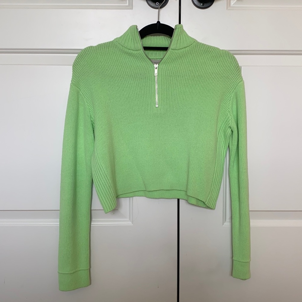 Urban outfitters green quarter zip